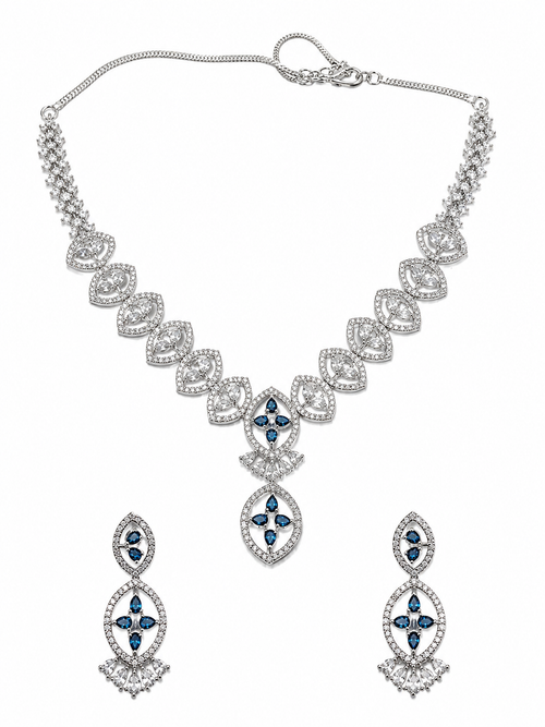 Baroque Sapphire Starburst Necklace Set