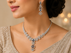 Baroque Sapphire Starburst Necklace Set