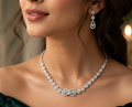 Infinity Loop Pave Symphony Necklace Set
