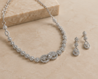 Infinity Loop Pave Symphony Necklace Set