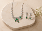 Victorian Emerald Bouquet Necklace Set