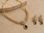 Sovereign Emerald Medallion Necklace Set