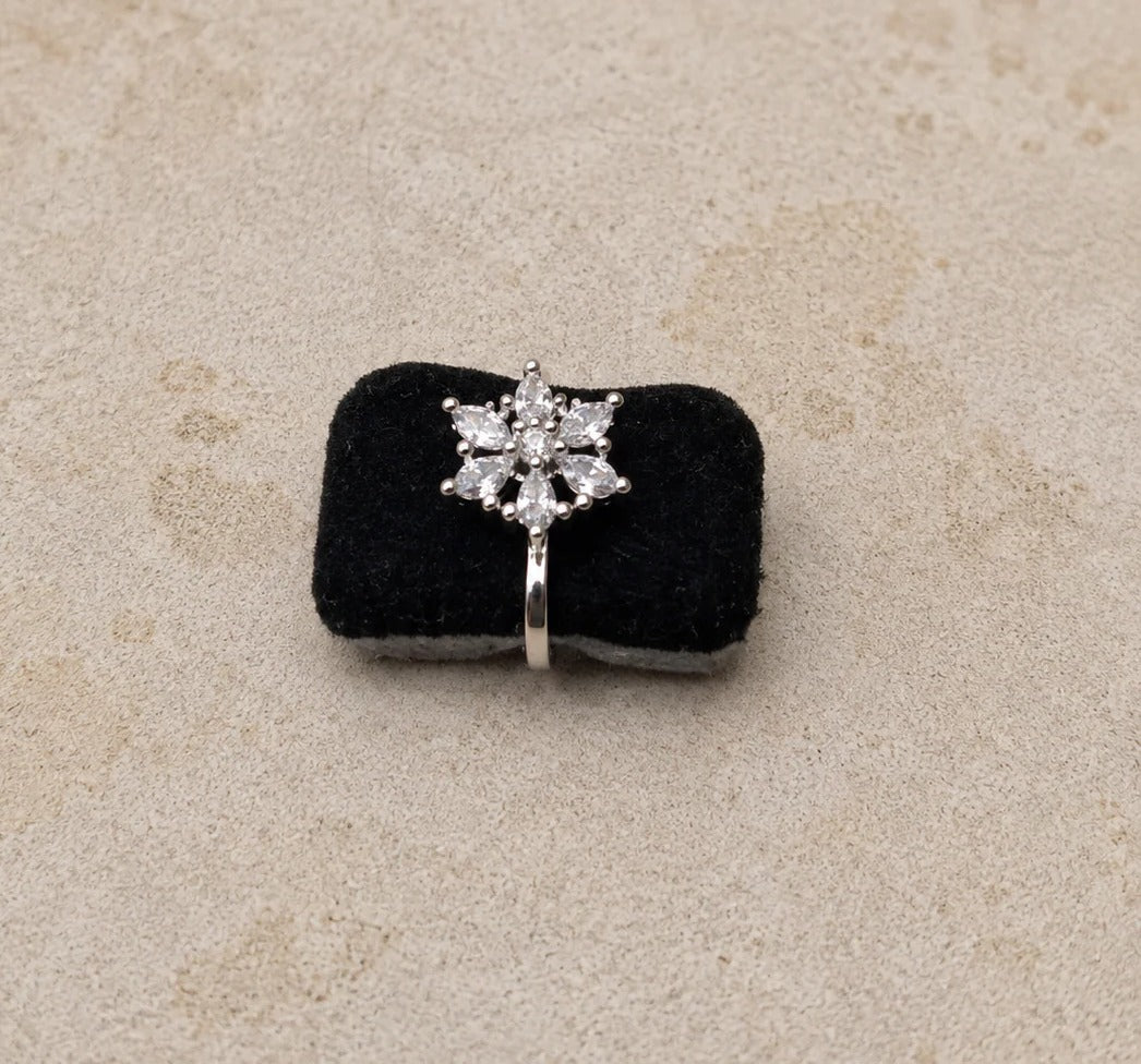 Classic Silver Tone Snowflake Nose Pin | MPS & Co.