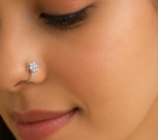 Classic Silver Tone Snowflake Nose Pin | MPS & Co.