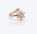 Minimalist Rose Gold Crystal Blossom Nose Pin | MPS & Co.