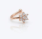 Minimalist Rose Gold Crystal Blossom Nose Pin | MPS & Co.