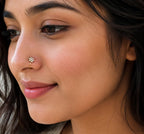 Minimalist Rose Gold Crystal Blossom Nose Pin | MPS & Co.