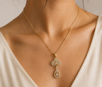 Elegant Ornate Crystal Marquise Drop Pendant | MPS & Co.