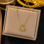 Elegant Open Silhouette Floating Heart Necklace | MPS & Co.