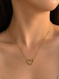 Elegant Open Silhouette Floating Heart Necklace | MPS & Co.