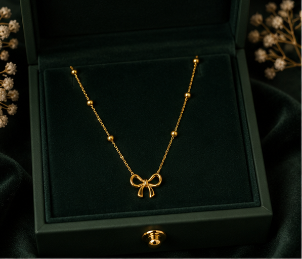 Minimalist High-Polish Bow Motif Pendant | MPS & Co.