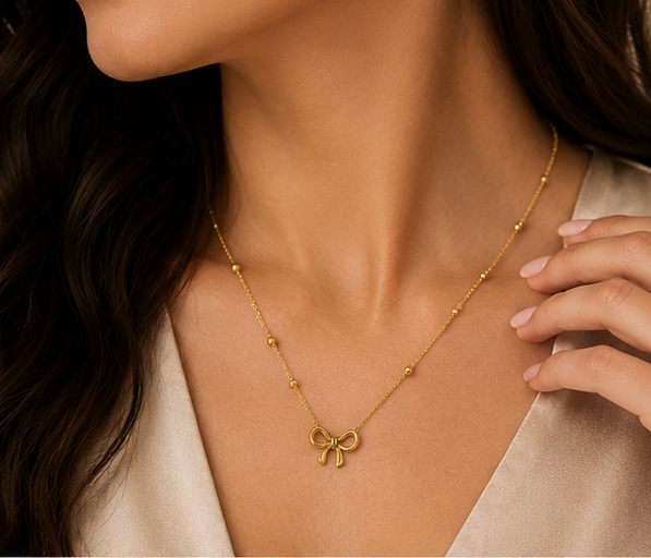 Minimalist High-Polish Bow Motif Pendant | MPS & Co.