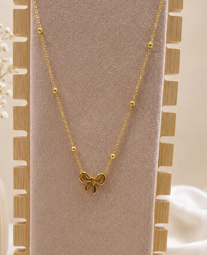 Minimalist High-Polish Bow Motif Pendant | MPS & Co.