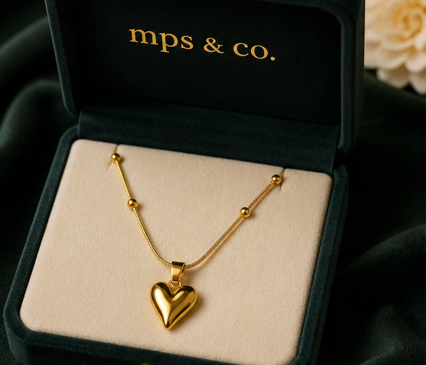 Minimalist Polished Puff Heart Pendant | MPS & Co.