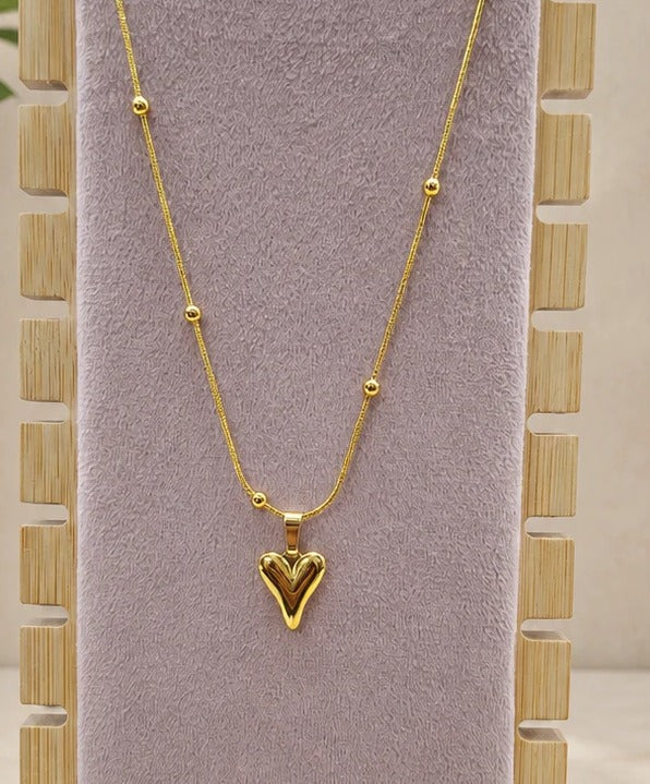 Minimalist Polished Puff Heart Pendant | MPS & Co.