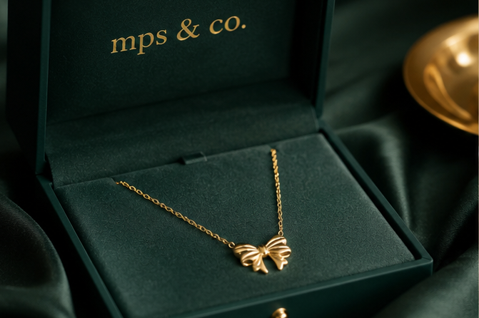 Chic Sculpted Ribbon Bow Pendant | MPS & Co.