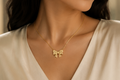 Chic Sculpted Ribbon Bow Pendant | MPS & Co.