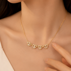 Elegance Line Four-Heart Bar Necklace | MPS & Co.