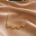 Elegance Line Four-Heart Bar Necklace | MPS & Co.