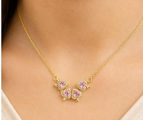 Blossoming Heart Cluster Pendant Necklace | MPS & Co.