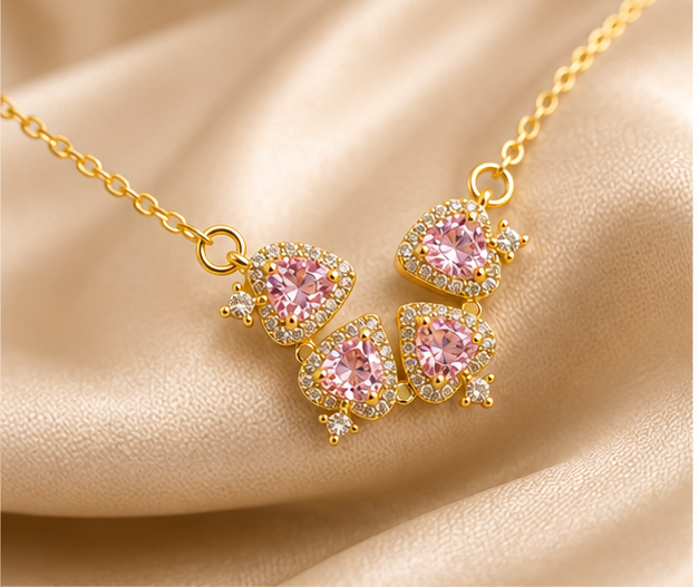 Blossoming Heart Cluster Pendant Necklace | MPS & Co.