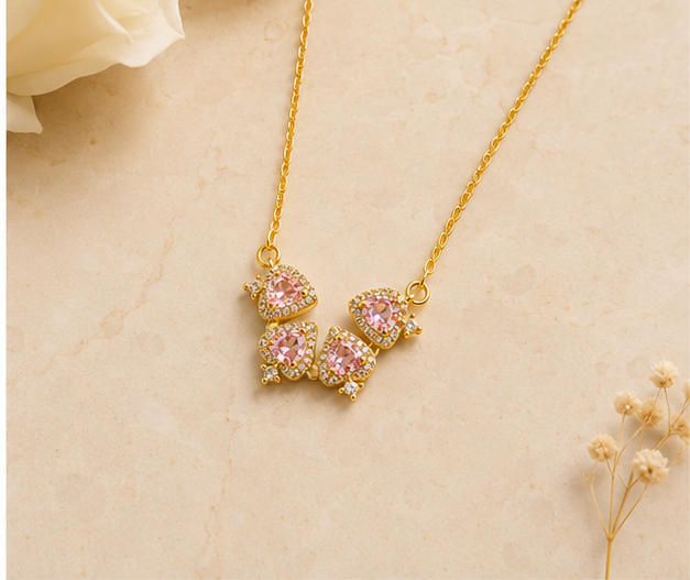 Blossoming Heart Cluster Pendant Necklace | MPS & Co.