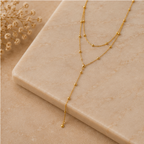 Elegant Layered Beaded Y-Necklace | MPS & Co.