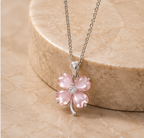 Pink Four-Leaf Clover Pendant Necklace | MPS & Co.