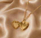 Open Dual Heart Locket Pendant Necklace | MPS & Co.