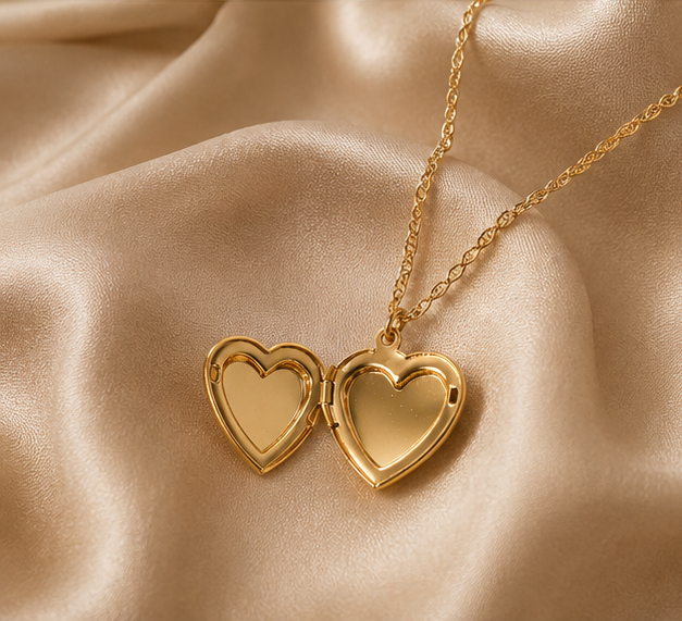Open Dual Heart Locket Pendant Necklace | MPS & Co.