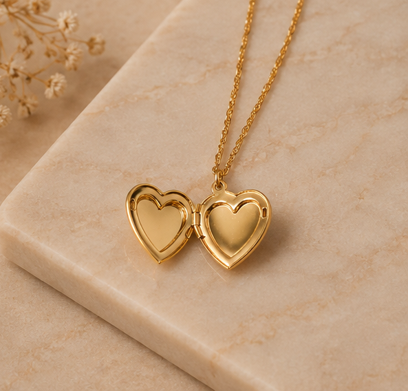 Open Dual Heart Locket Pendant Necklace | MPS & Co.
