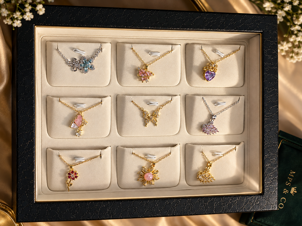 Celestial & Botanical 9-Piece Pendant Set with Premium Organizer Box | MPS & Co.