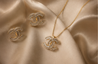 Iconic Monogram Crystal Embellished Pendant Set | MPS & Co.