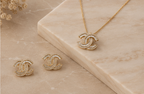 Iconic Monogram Crystal Embellished Pendant Set | MPS & Co.