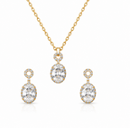 Classic Oval Solitaire Pendant Set | MPS & Co.