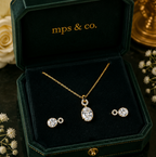 Classic Oval Solitaire Pendant Set | MPS & Co.