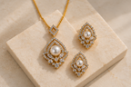 Signature Marquise Lattice Pendant Set