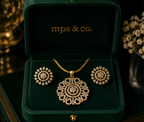 Radiant Bloom Gold-Plated Pendant Set