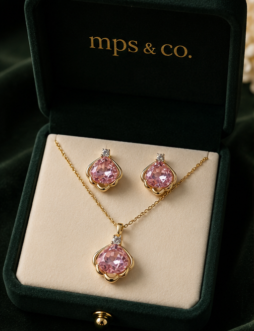 Blush Radiance Heart Pendant Set | MPS & Co.