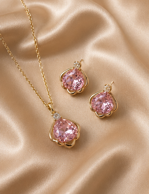 Blush Radiance Heart Pendant Set | MPS & Co.
