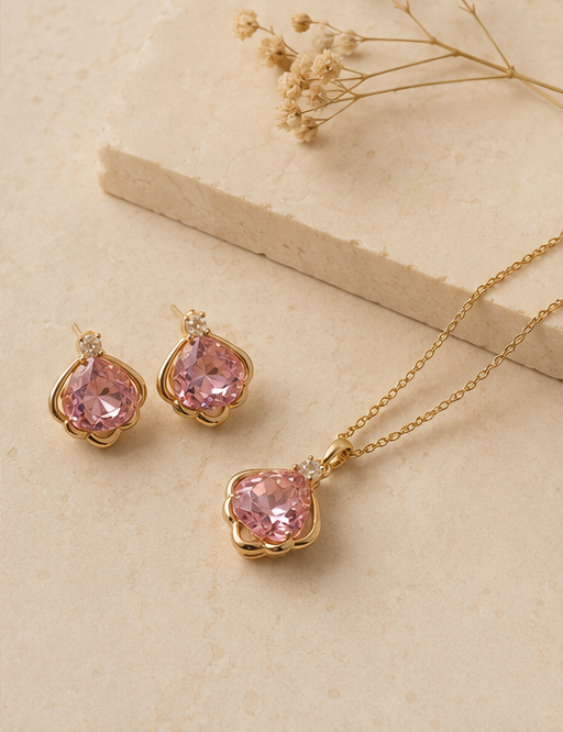 Blush Radiance Heart Pendant Set | MPS & Co.