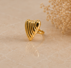 Chunky Ribbed Heart Ring | MPS & Co.