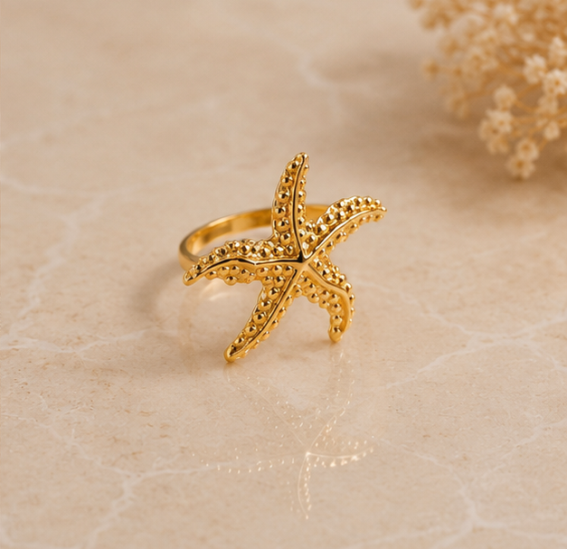 Textured Starfish Coastal Statement Ring | MPS & Co.
