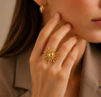 Polished Celestial Sunburst Statement Ring | MPS & Co.