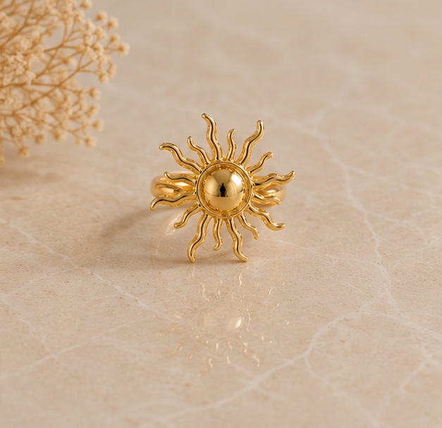 Polished Celestial Sunburst Statement Ring | MPS & Co.