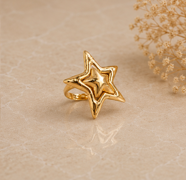 Dimensional Layered Celestial Star Ring | MPS & Co.