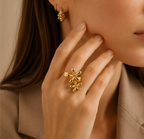 Sculptured Double Abstract Blossom Ring | MPS & Co.