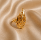Intricate Textured Fluted Leaf Ring | MPS & Co.