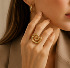 Contemporary Fluid Spiral Coil Ring | MPS & Co.