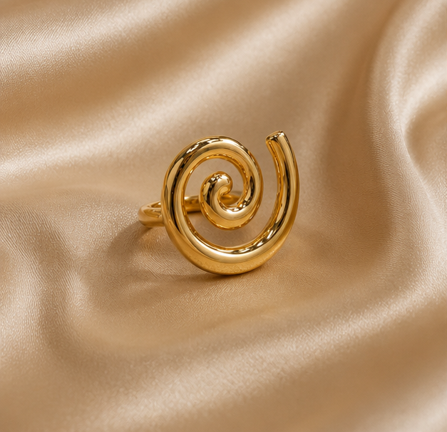 Contemporary Fluid Spiral Coil Ring | MPS & Co.